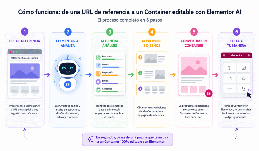 Elementor AI: 7 pasos poderosos para crear secciones desde una página web de referencia 1 Elementor Ai